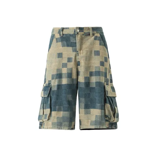 HOKLV Синие унисекс шорты карго