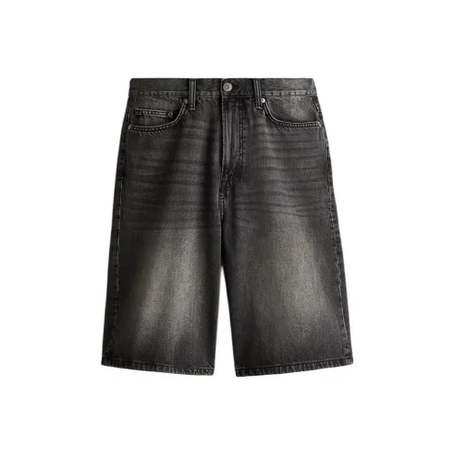 H M Джинсовые шорты Мужские Темно-джинсовый серый