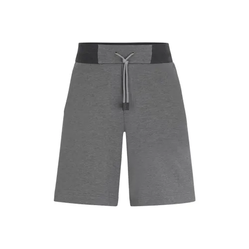 Hugo Boss Обычный крой Шорты из хлопка с эффектом полотенника с шнурком повседневные мужские серые