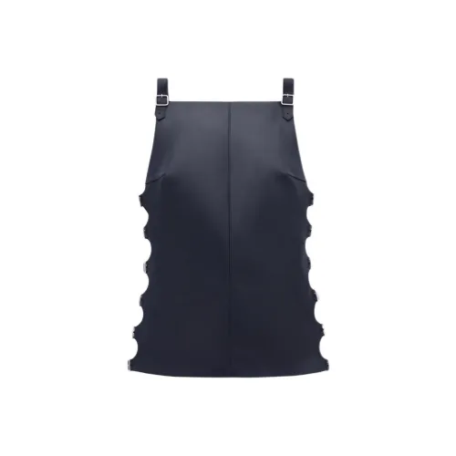 COURREGES SS24 MULTI Sangle Кожа Топ Майка Женские Черный