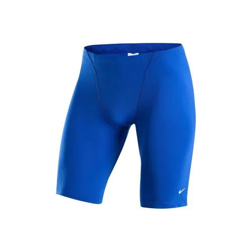 Nike Плавание Твердый Плавательный костюм Мужской Игровой королевский синий Игровой королевский синий Белый