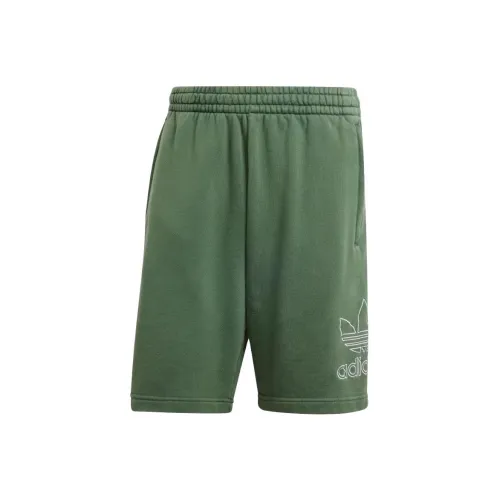 Adidas Originals ADICOLOR OUTLINE TREFOIL Шорты Повседневные шорты Мужские Зеленые