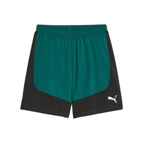 PUMA Run Favorite Velocity 7 Черный Зеленый Мужские Повседневные Шорты