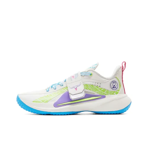 PEAK Баскетбольные кроссовки Low Top Молочно-белый и синий Мужские