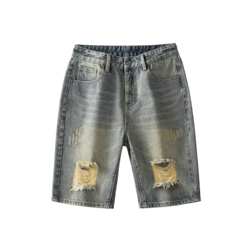 JUCY JUDY Желто-грязно-синий Унисекс Джинсовые шорты