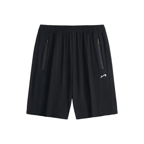 K Bird Эластичный пояс Прямой крой Ледяной шелк Повседневные шорты Унисекс Черный