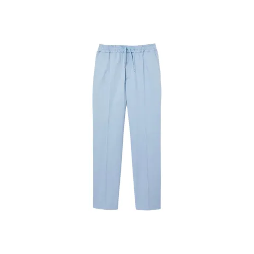 Sandro Mavi Bağlamalı Düz Kesim Pantolon Повседневные брюки Мужской Синий