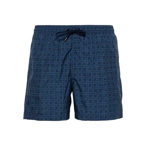Canali Темно-синие мужские пляжные шорты