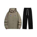 Тонкий комплект (Кофейный топ + Черные штаны с флисовой подкладкой)