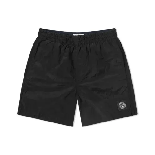 STONE ISLAND Черные Мужские Спортивные Шорты