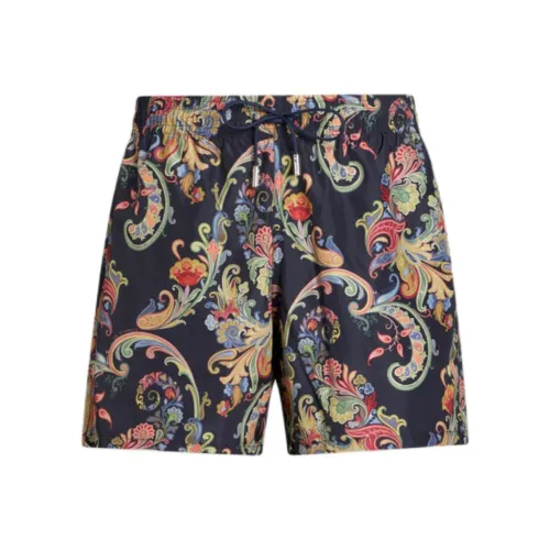 ETRO Темно-синие мужские плавательные шорты