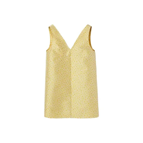 GUCCI Без рукавов Платье Женское Желтое