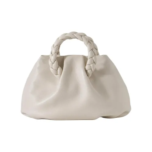 Hereu Сумка через плечо из кожи и овечьей шкуры маленькая сумка женская кремовая