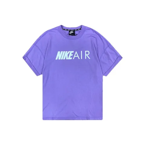 Nike Рукав с оборванным плечом T-рубашка Женская Фиолетовая