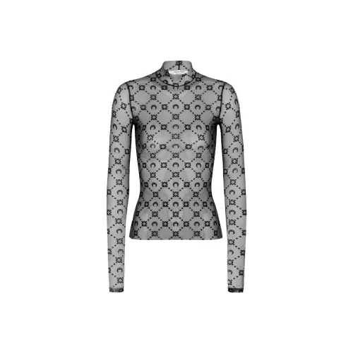 Marine Serre Черные Женские Рубашки T