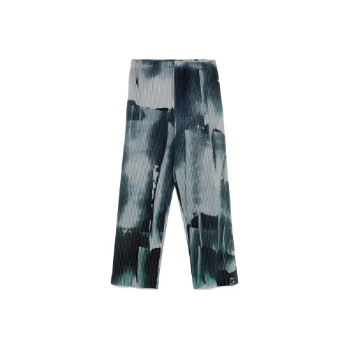 Homme Plissé Issey Miyake Зеленые Мужские Повседневные Брюки