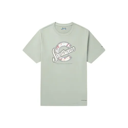 Columbia совместный бренд Стандартная футболка Женская Серый Зеленый