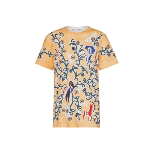 DIOR Женские футболки желтого цвета