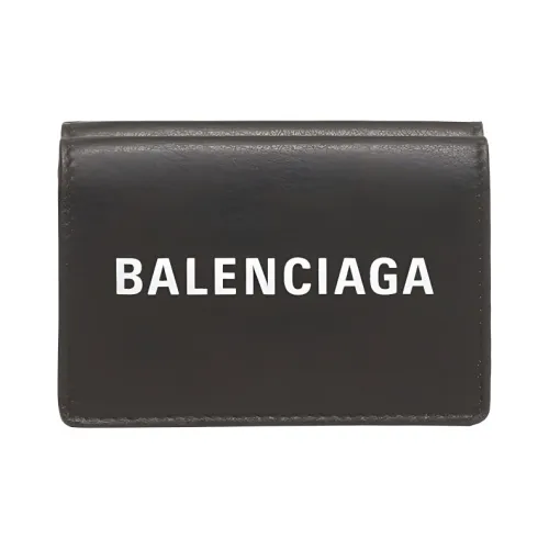 Balenciaga Кошелек для монет из коровьей кожи держатель для карт кошелек мини унисекс черный