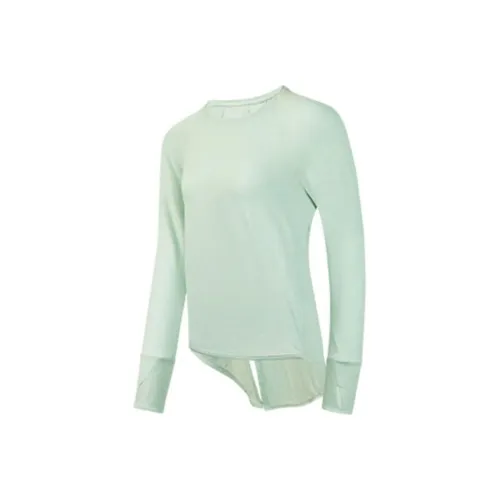 QIAODAN Туманный дождь Зеленый Женские футболки