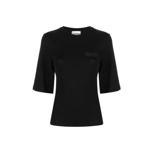 GANNI Черные Женские T-рубашки