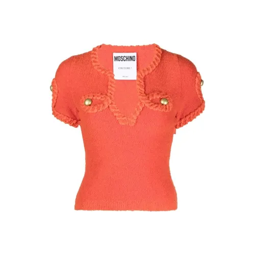 MOSCHINO FW22 Трикотаж Женский Оранжевый Красный