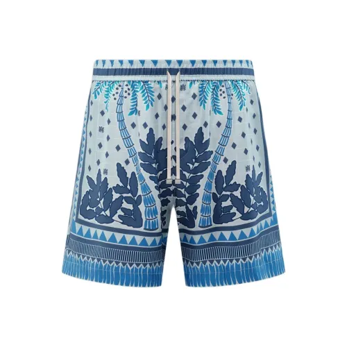 AMIRI SS24 Пальма Короткие Повседневные Шорты Мужские Синие