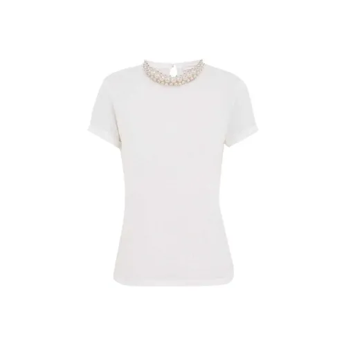 Zimmermann FW24 T Рубашка Женская Айвори Белый