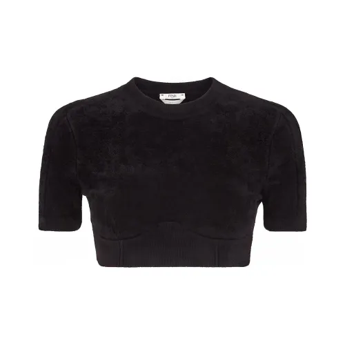 Fendi X Skims Collaboration Черные Женские Т-рубашки