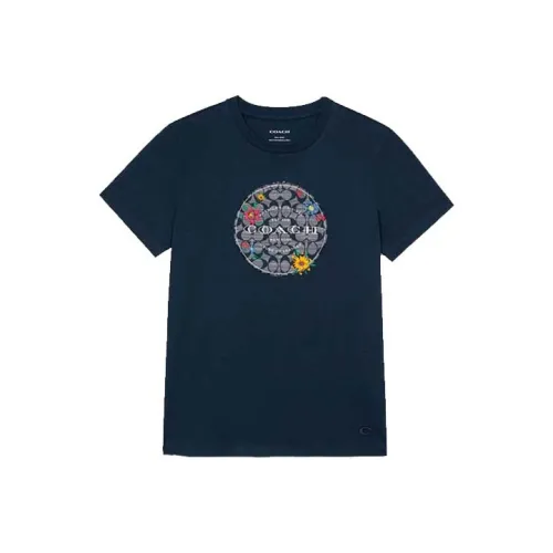 COACH SS21 T-Shirt Женская Морской Синий