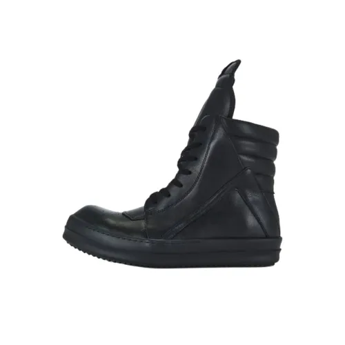 RICK OWENS совместный бренд RO Geobasket Высокие Кроссовки для скейтбординга Мужские Черные