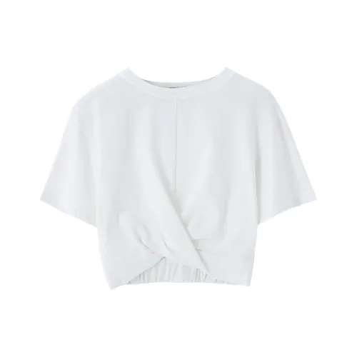 SOON FLOWER Лето CROP TOP Женские Белые