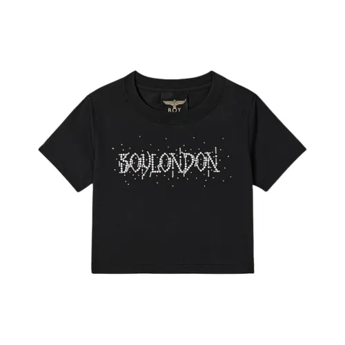 Boy London Стандартная футболка женская черная