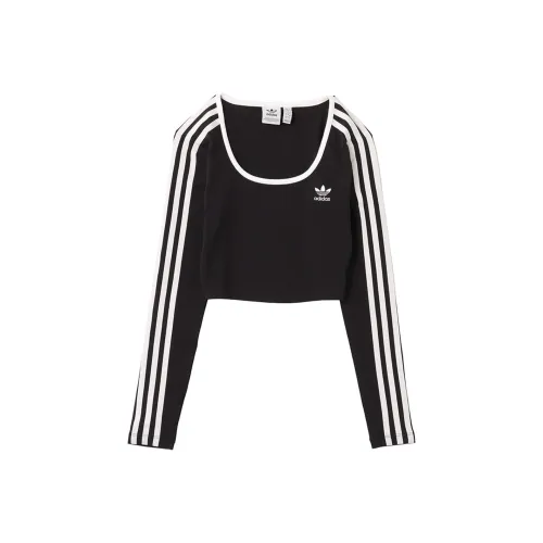 Adidas Originals 3 Stripes FW24 T Рубашка Женская Черная