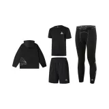 Black (Обтягивающие штаны + шорты + рубашка с коротким рукавом + пальто)