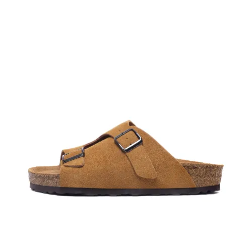 FACKRAM Шлепанцы с подошвой из пробки устойчивые к истиранию мужские