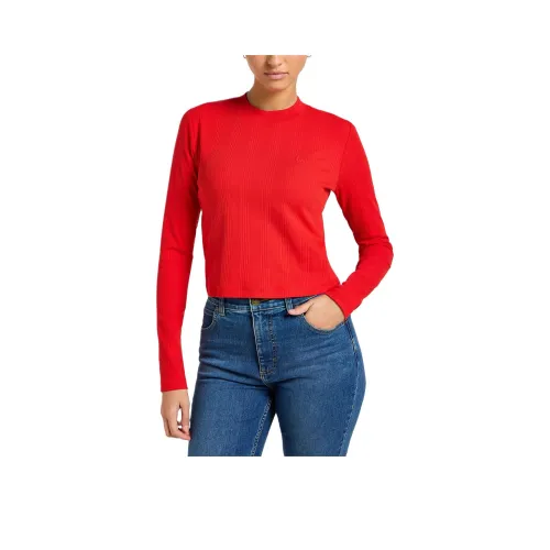 Lee Настоящий красный Женские футболки