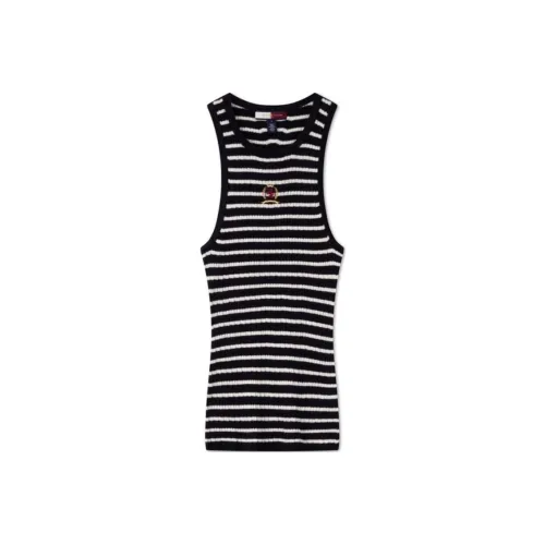 Tommy Hilfiger Майка Женская Темно-синий Белый Полосы