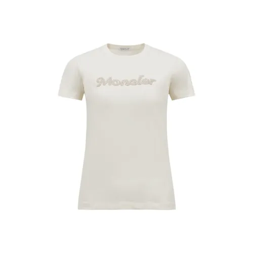 Moncler Стандартная T-рубашка Женская Белая