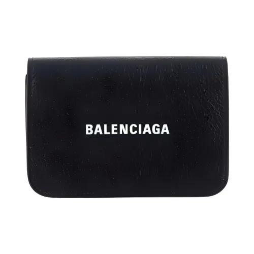 Balenciaga Телячья кожа Держатель для карт кошелек Мужской Черный