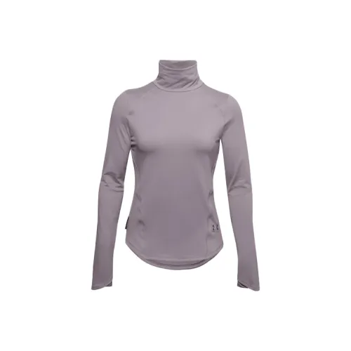 Under Armour Рукав реглан T-рубашка Женская Фиолетовая