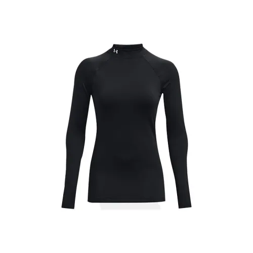 Under Armour Рукав реглан T-рубашка Женская Черная