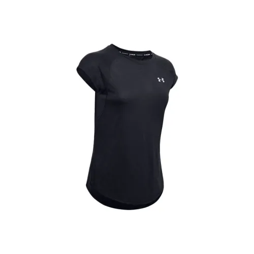 Under Armour Рукав реглан T-рубашка Женская Черная