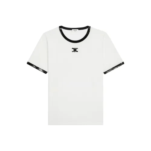 CELINE SS25 T Рубашка Женская Белая