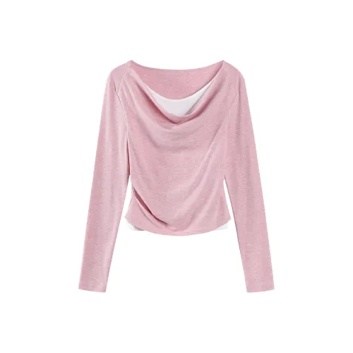 ALXNAN T Рубашка Женская Пыльно-Розовая