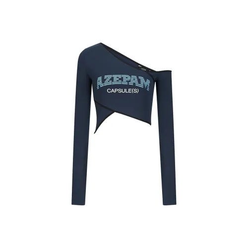 AZEPAM Синий Женские Короткие Топы