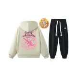 Флисовая подкладка, термический комплект хаки свитшота