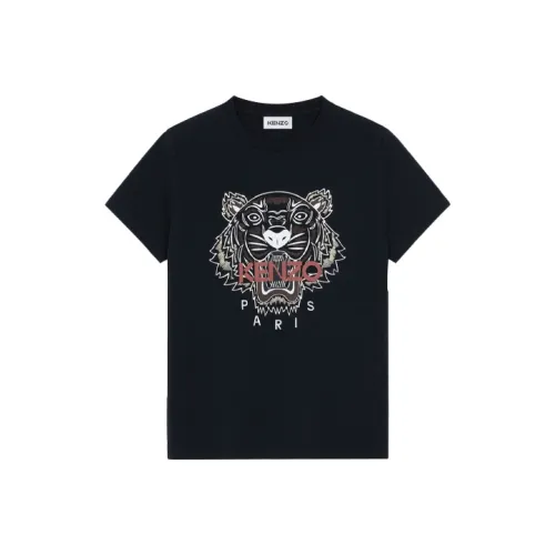 KENZO Classic Tiger Head Черные Женские Футболки