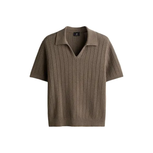 H&M Темно-бежевые мужские футболки T