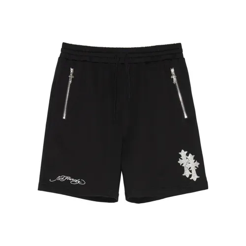 Ed Hardy Loose Fit Shorts Summer Unisex Black Эд Хардий Свободный крой Шорты Лето Унисекс Черный